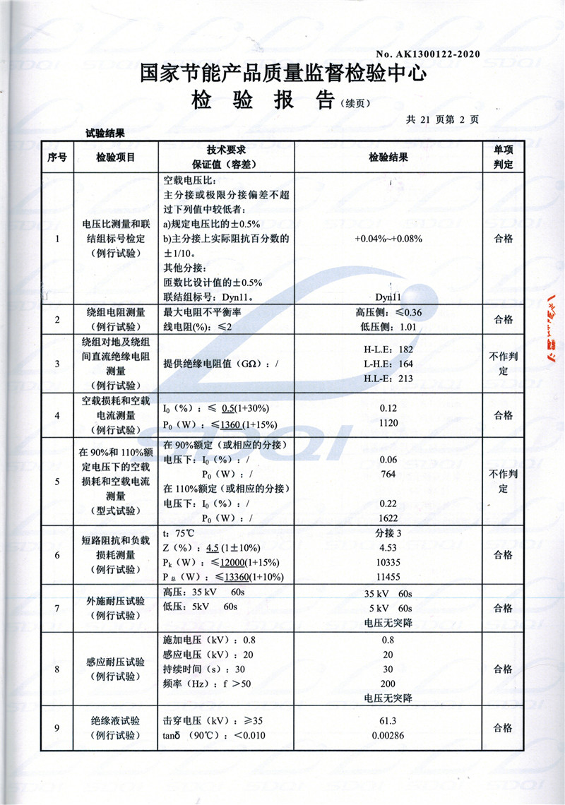高低压试验报告-S11-1250庆安庆安庆安油浸式变压器-2.jpg